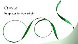  Presentation with ribbon green - Cool new slide set with shiny satin ribbon in green backdrop and a white colored foreground