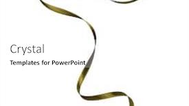  Presentation with green color - Slide deck having shiny-satin-ribbon-in-green background and a white colored foreground