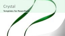  Presentation with ribbon green - Presentation featuring shiny-satin-ribbon-in-green background and a mint green colored foreground