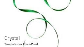  Presentation with ribbon-green - Cool new slides with shiny-satin-ribbon-in-green backdrop and a white colored foreground