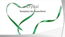  Presentation with ribbon green - Presentation having shiny-satin-ribbon-in-green background and a white colored foreground