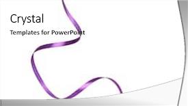  Presentation with design teal color - Slide set consisting of shiny satin ribbon in lilac background and a  colored foreground