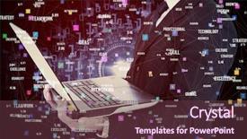  Presentation with shiny - Amazing PPT layouts having shiny spiral of binary backdrop and a tawny brown colored foreground