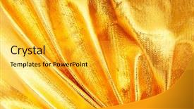  Presentation with shiny gold - Audience pleasing PPT theme consisting of shiny surface of gold photo reflector backdrop and a gold colored foreground