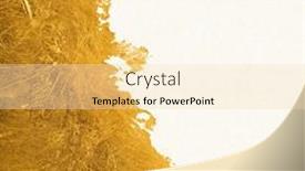  Presentation with shiny gold - PPT theme consisting of shiny-textured-gold-leaf-foil background and a lemonade colored foreground
