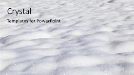  Presentation with white snow - PPT theme consisting of shiny white soft snow closeup texture background and a light gray colored foreground