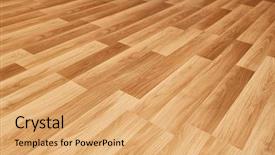  Presentation with wood floor wiht lighting - Slide set having shiny wooden floor reflecting light background and a coral colored foreground