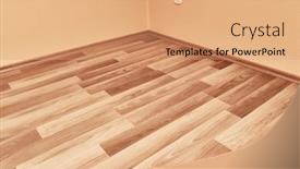  Presentation with reflecting - PPT theme featuring shiny-wooden-floor-reflecting-light background and a coral colored foreground