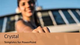  Presentation with shot - Audience pleasing slides consisting of lead ship - girl holding boyfriend hand backdrop and a coral colored foreground