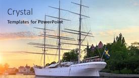  Presentation with ship - Presentation with ship-af-chapman-in-stockholm background and a light blue colored foreground