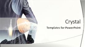  Presentation with exploration - Presentation theme with ship build - cosmos exploration concept background and a cream colored foreground