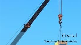  Presentation with cargo ship - PPT layouts featuring ship build - crane and cargo element background and a light blue colored foreground