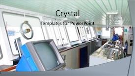  Presentation with ship navigation - Presentation theme consisting of ship control bridge background and a lemonade colored foreground