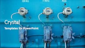  Presentation with region - Beautiful presentation theme featuring ship crashes - abandoned vessel detail kiev region backdrop and a teal colored foreground