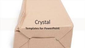  Presentation with outside the box - PPT layouts having ship crashes - damaged cardboard box isolated background and a lemonade colored foreground