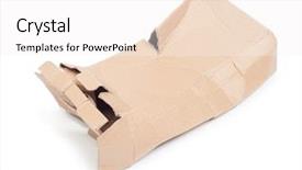  Presentation with scroll paper isolated on white - Beautiful PPT layouts featuring ship crashes - damaged cardboard box isolated backdrop and a white colored foreground