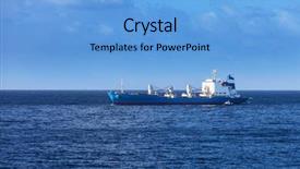  Presentation with ocean ship - Amazing slides having ship in the calm ocean backdrop and a light blue colored foreground