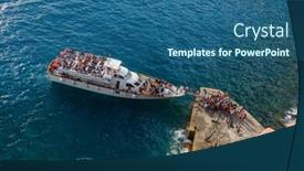  Presentation with ship - PPT layouts featuring ship-in-vernazza-cinque-terre background and a ocean colored foreground