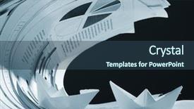  Presentation with tsunami - Audience pleasing PPT theme consisting of ship crashes - business concept paper boat backdrop and a ocean colored foreground