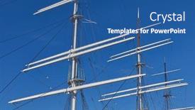  Presentation with ship - PPT layouts having ship-masts-in-glowing-highlights background and a ocean colored foreground