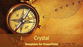  Presentation with ship navigation - PPT layouts consisting of ship navigation - antique brass compass over old background and a tawny brown colored foreground