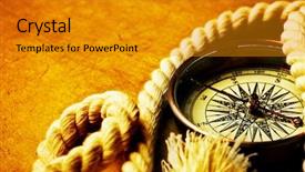  Presentation with ship navigation - Beautiful slide deck featuring ship navigation - close up view backdrop and a gold colored foreground