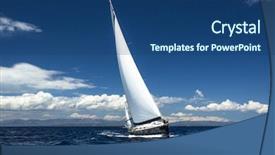  Presentation with sailing yacht race regatta sailboat - PPT layouts having ship navigation - yachting sailing regatta luxury yachts background and a ocean colored foreground