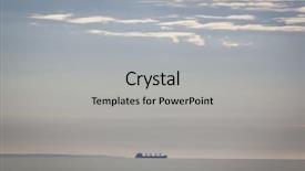  Presentation with cargo ship - Theme consisting of ship on the chesapeake bay background and a light gray colored foreground