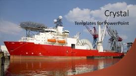  Presentation with ship - Amazing presentation having ship operation - construction vessel 2 backdrop and a seafoam green colored foreground