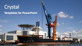  Presentation with support - Slides with ship operation - support vessel background and a ocean colored foreground