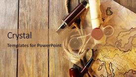  Presentation with marine life - PPT theme with ship piping - marine still life spyglass rope background and a  colored foreground