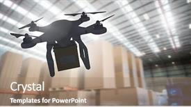  Presentation with ship propeller - Colorful slide set enhanced with ship propeller - digital composite of drone flying backdrop and a coral colored foreground