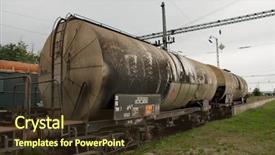  Presentation with old ship - Audience pleasing theme consisting of ship propeller - old abandoned rusty oil transporting backdrop and a tawny brown colored foreground
