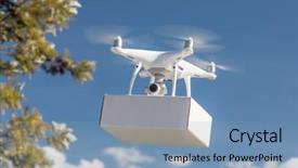  Presentation with drone quadcopter - Amazing presentation theme having ship propeller - unmanned aircraft system uas quadcopter backdrop and a teal colored foreground