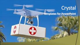  Presentation with uas - Slide deck enhanced with ship propeller - unmanned aircraft system uas quadcopter background and a teal colored foreground