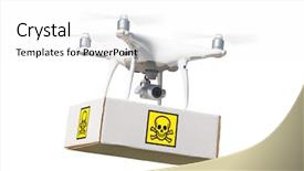  Presentation with poison - Slide set with ship propeller - unmanned aircraft system uav quadcopter background and a white colored foreground