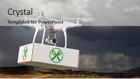  Presentation with food label - Audience pleasing slide set consisting of ship propeller - unmanned aircraft system uav quadcopter backdrop and a light gray colored foreground