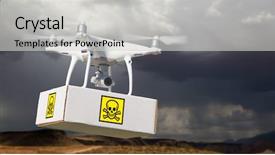  Presentation with unmanned - Cool new PPT theme with ship propeller - unmanned aircraft system uav quadcopter backdrop and a light gray colored foreground