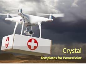 Unmanned Aircraft System UAV Quadcopter PPT Template | CrystalGraphics #99