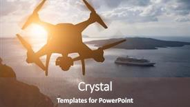  Presentation with uav - Presentation design with ship propeller - unmanned aircraft system uav quadcopter background and a violet colored foreground