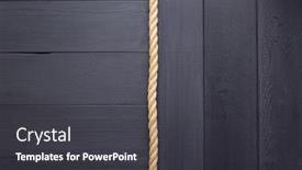 Presentation with ship rope - Cool new presentation theme with ship-rope-at-wooden-background backdrop and a dark gray colored foreground