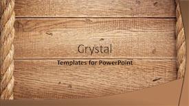  Presentation with ship rope - Slide deck having ship-rope-border-at-wooden background and a coral colored foreground