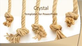  Presentation with ship rope - Slide set having ship rope isolated on white background and a cream colored foreground