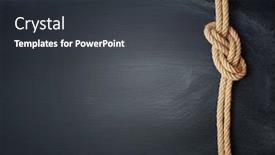  Presentation with ship rope - Presentation enhanced with ship-rope-knot-on-blackboard background and a dark gray colored foreground