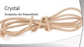  Presentation with ship rope - Beautiful presentation theme featuring ship-rope-with-knot-isolated backdrop and a white colored foreground