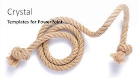  Presentation with ship rope - Colorful presentation design enhanced with ship-rope-with-sea-knot backdrop and a white colored foreground