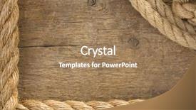 Presentation with wood texture - Slides with ship ropes and knot on wood background texture background and a coral colored foreground