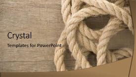  Presentation with scouting - Amazing slide set having scouting sports - ship ropes on wood background backdrop and a coral colored foreground