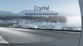  Presentation with seattle - Audience pleasing PPT layouts consisting of ship route - highway go side harbor seattle backdrop and a light blue colored foreground