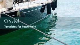  Presentation with ship anchor - PPT theme having ship-s-bow-and-aquamarine background and a ocean colored foreground